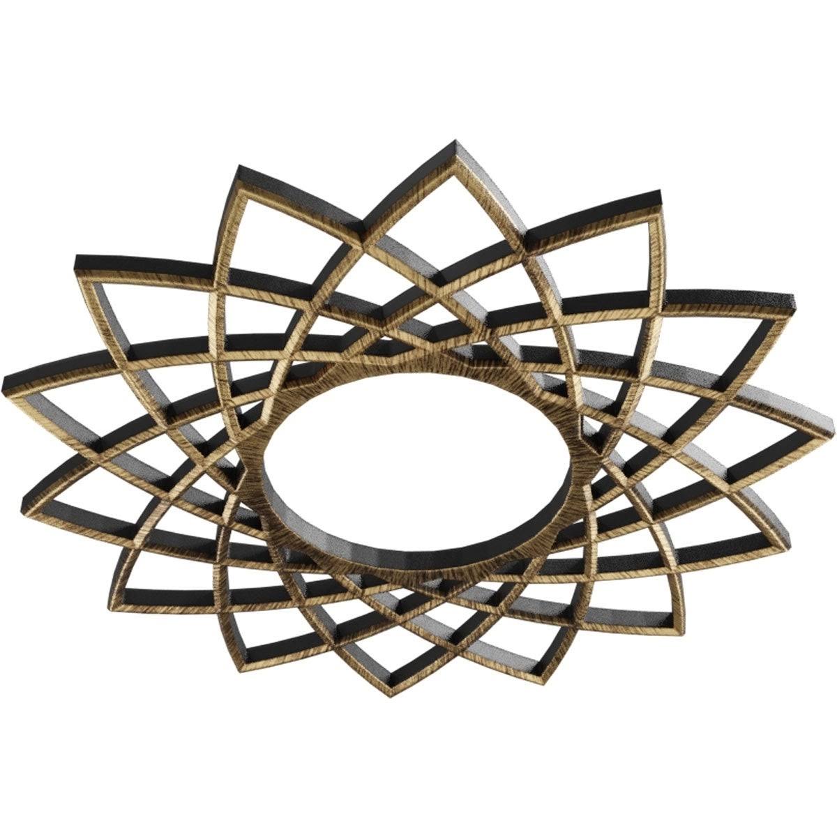 32x22OD x 12 3/8x22ID x 1x22P PVC Pierced Ceiling Medallion L48560