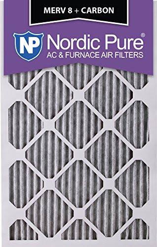 16x20x1 MERV 8 Plus Carbon Pleated AC Furnace Filter Qty 2 G746