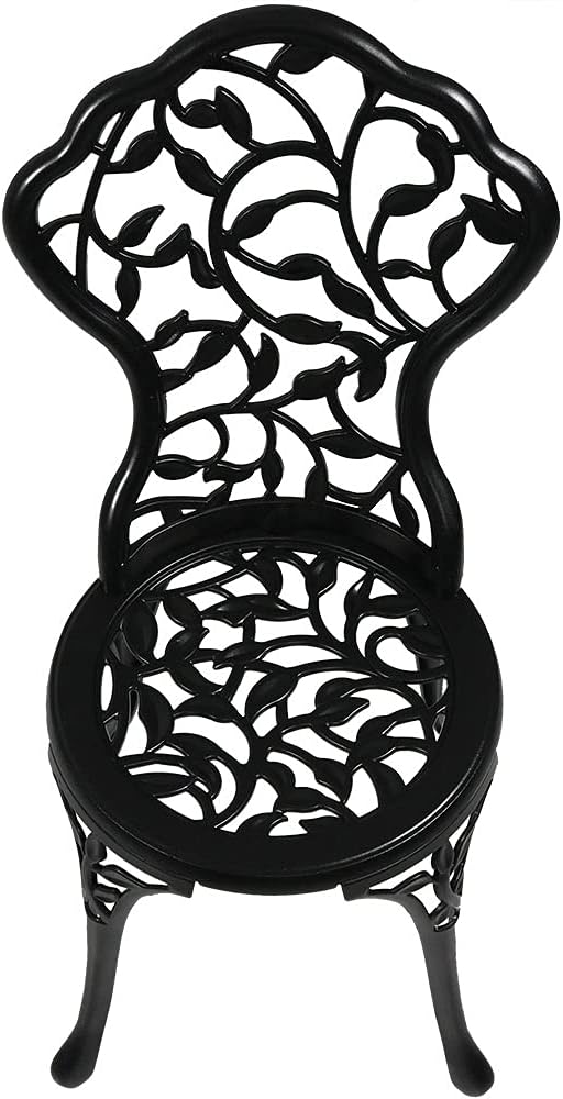 3-Piece Black Outdoor Cast Aluminum Patio Bistro Set P276