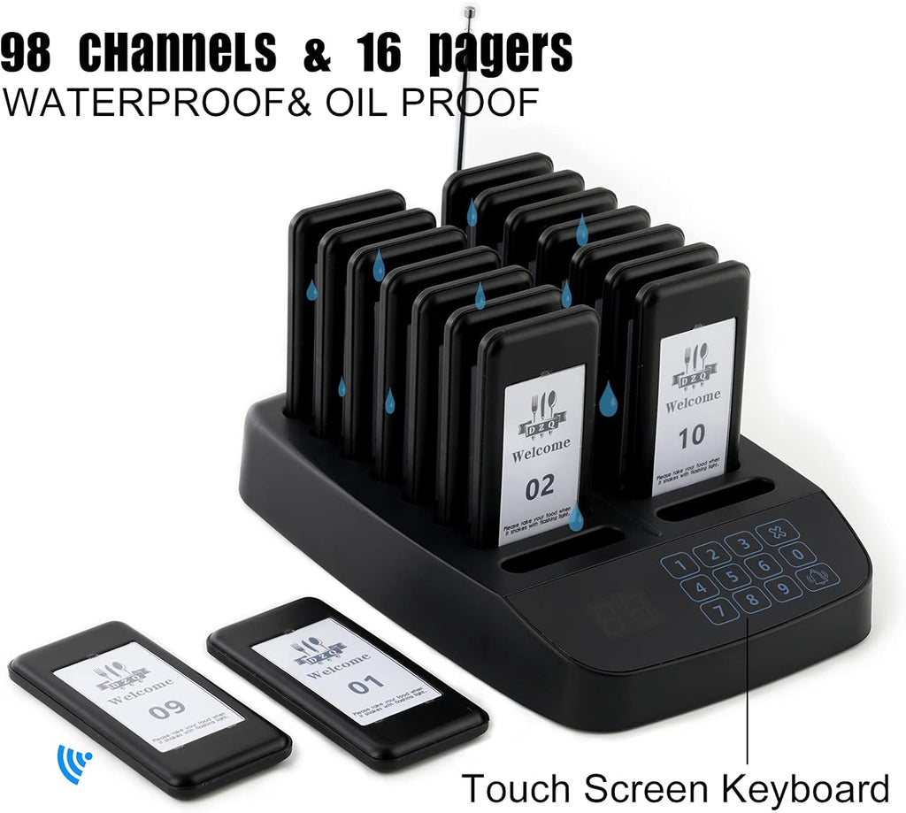 Wireless Calling System with 16 Pagers Z129225