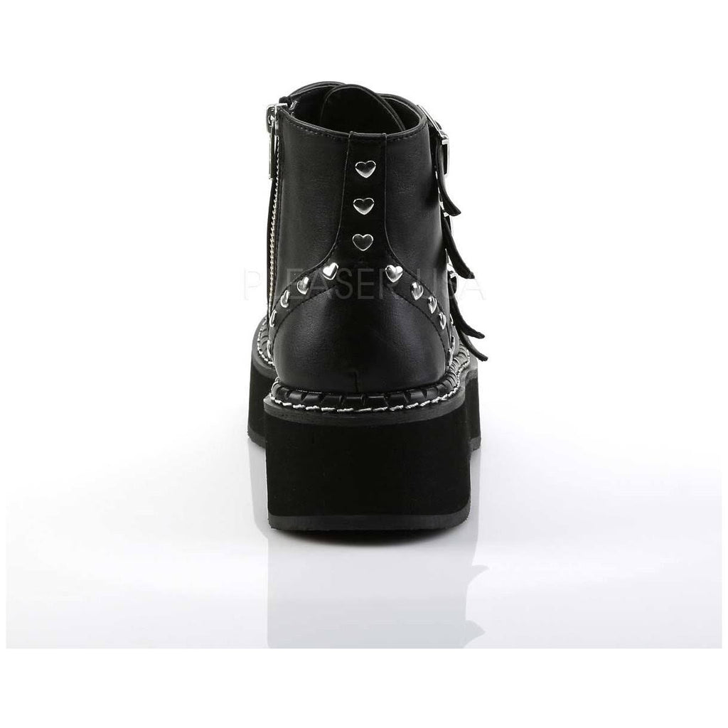 Black Vegan Leather Shoes Z843224