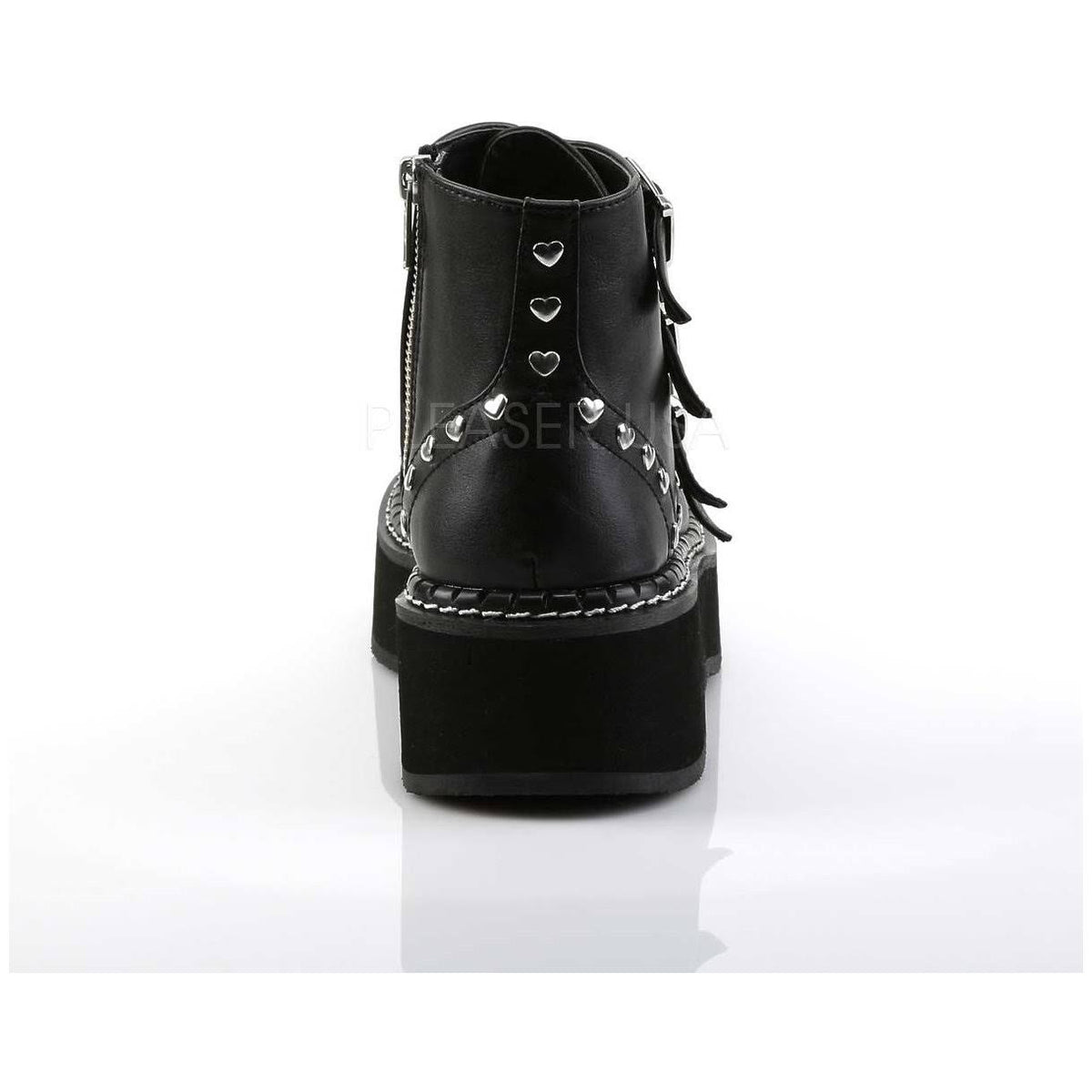 Black Vegan Leather Shoes Z843224