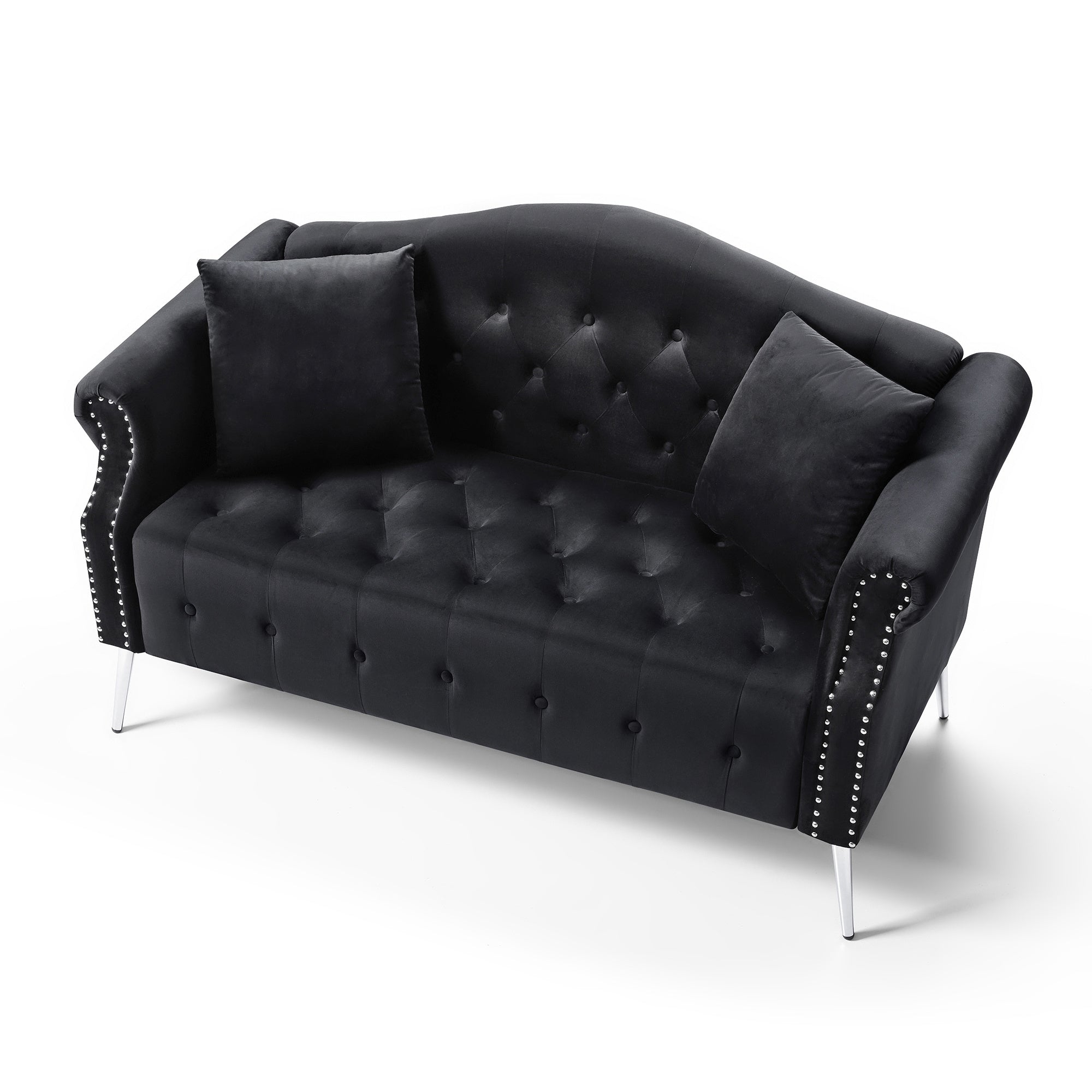 Velvet Chesterfield Loveseat I788553