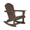 Dark Brown Plastic Rocking Adirondack Chair Y8233