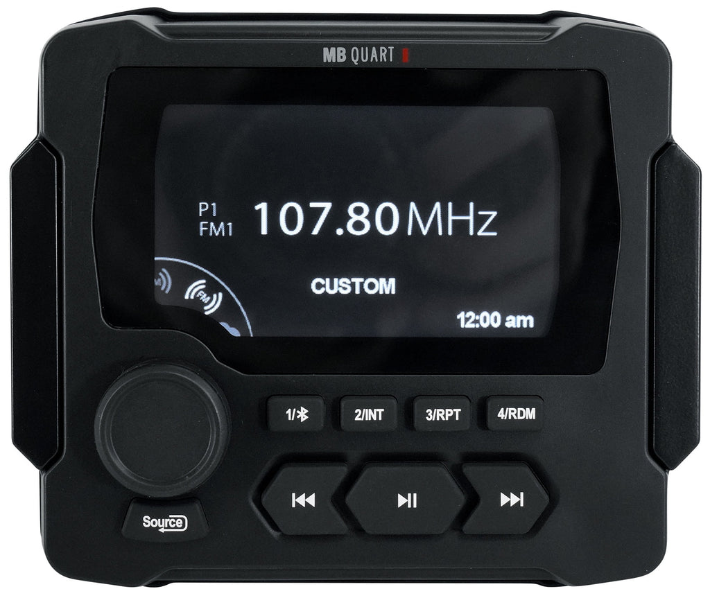Marine Receiver with Bluetooth and 4 8" Black LED Speakers H95904