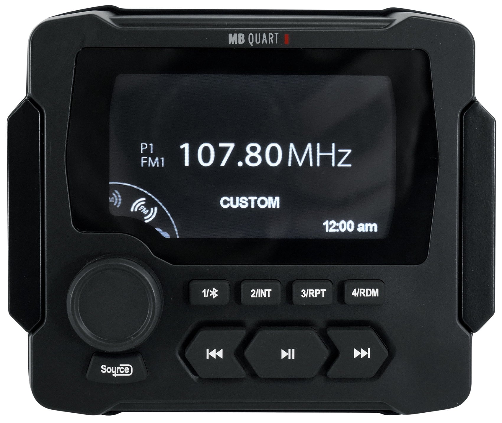 Marine Receiver with Bluetooth and 4 8" Black LED Speakers H95904
