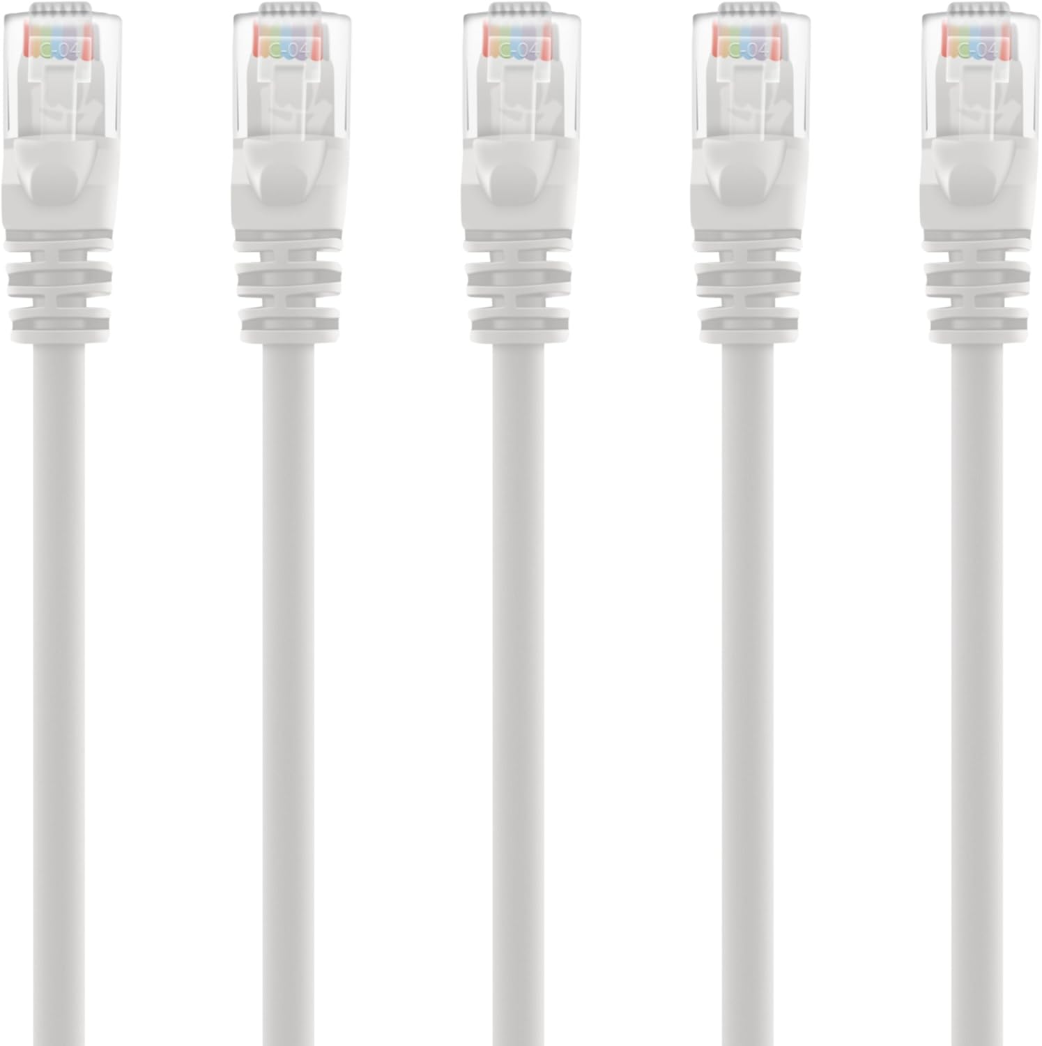 Cat 6 Ethernet Cable 3 ft (50-Pack) White T7193