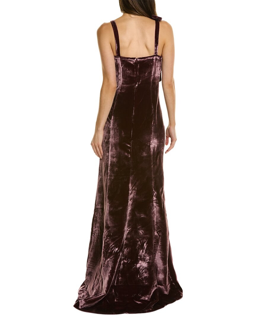 Purple Silk-Blend Gown N936