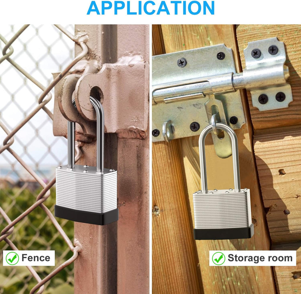 24 Padlocks Keyed Alike, 48 Keys, Pick Resistant Brass Pin Cylinder Padlock F702728
