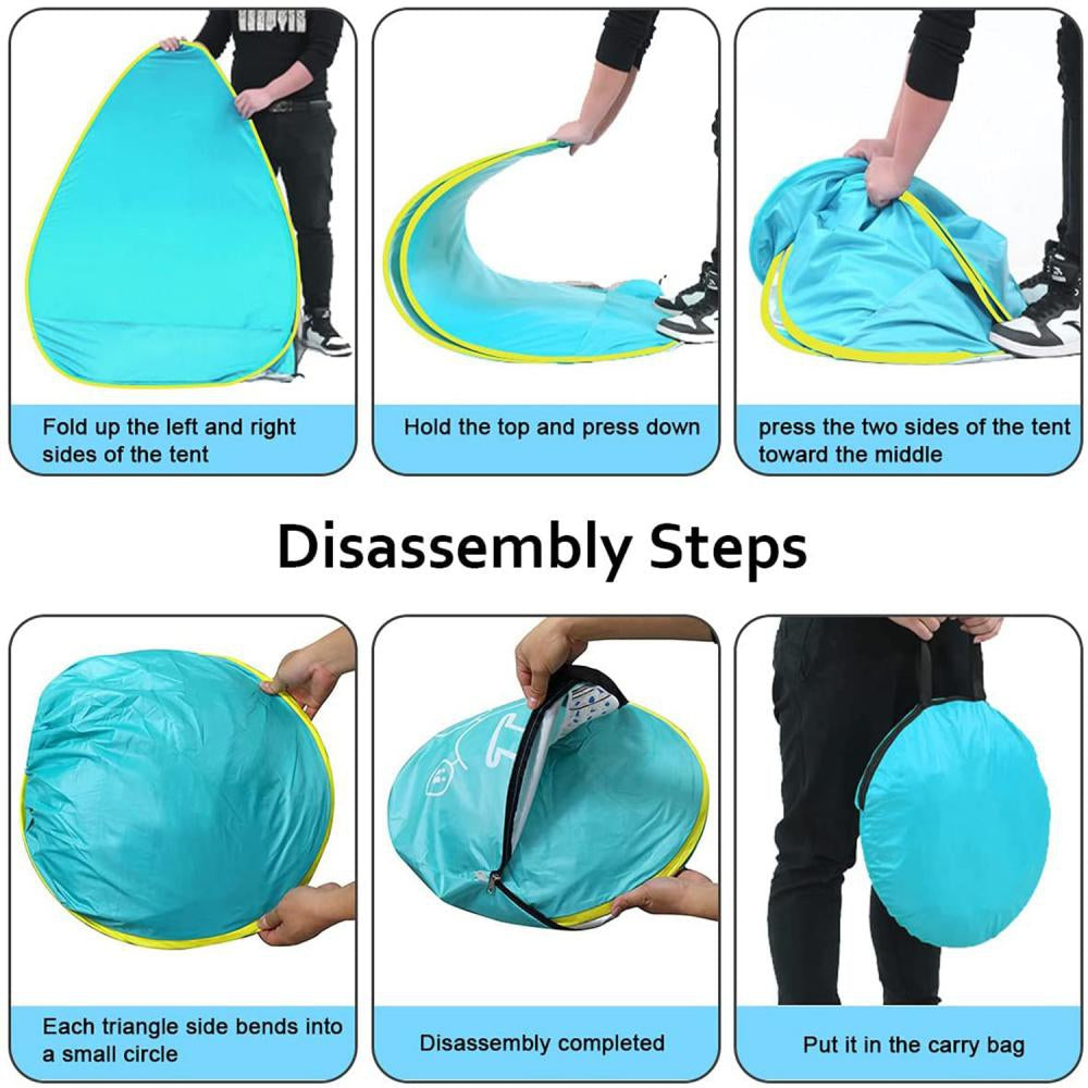 Green/Cyan Pop Up Beach Tent with Carry Bag S8108