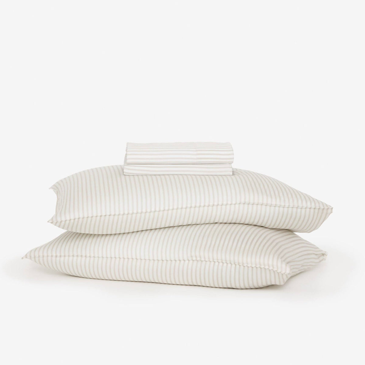 Queen Gray Stripe Eucalyptus Sheets K5376