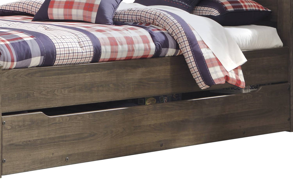 Dark Brown Trundle Under Bed Storage A55197