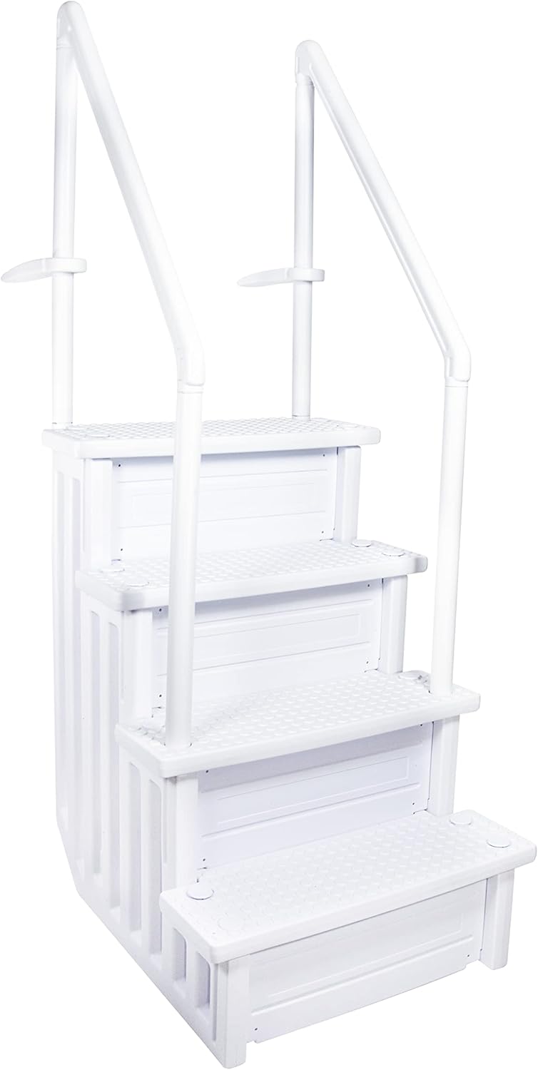 Step & Ladder Entry Exit Systems with Handrails for Above Ground Pools P95412