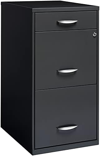 18 inch 3 Drawer Metal File Cabinet Charcoal E391657
