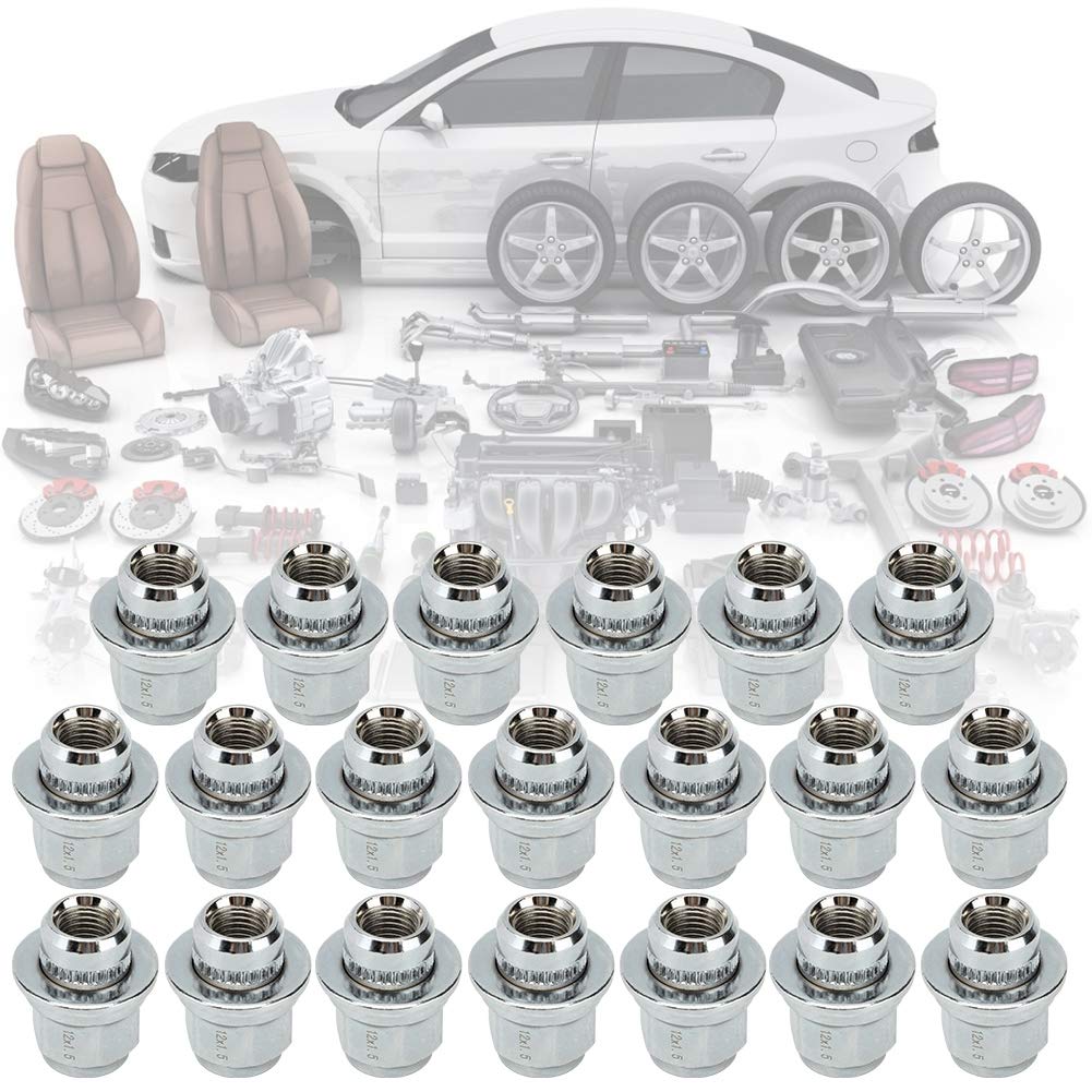 Silver Steel Wheel Nut 20 Pieces N964