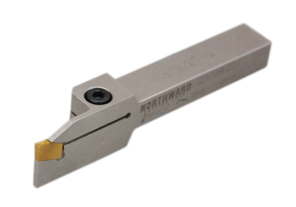 3/8'' by 1/2'' Heavy Duty Indexable Grooving/Parting Holder with Gtn-2 Tin Coated Carbide Insert S154244