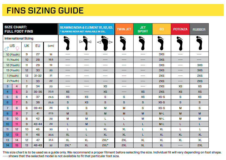 Black Full Foot Fins D250306