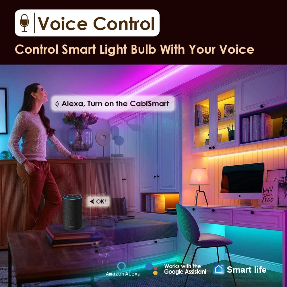 RGB Multi Color LED Smart Under Cabinet Strip Light Kit D88664