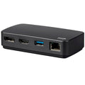 Black Thunderbolt 3 Travel Dock Adapter with Built in Cable P30833