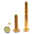 1/2x22-13 x 1 3/8x22 Coarse Thread Grade 8 Hex Cap Screw Alloy Steel Yellow Zinc Plated Y412712