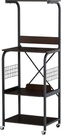 White 4-Tier Rolling Microwave Stand Utility Cart I598