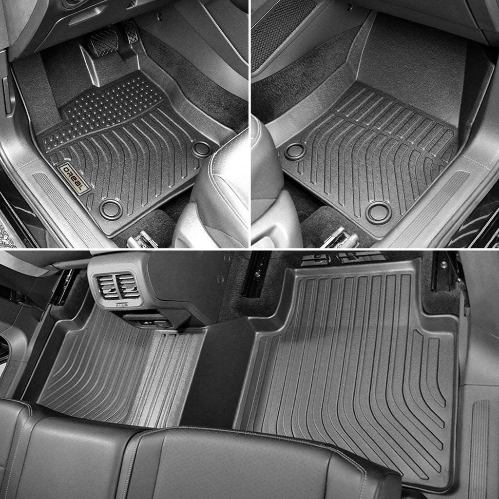 Black Heavy Duty All Weather Front and Rear Car Floor Mats F3149