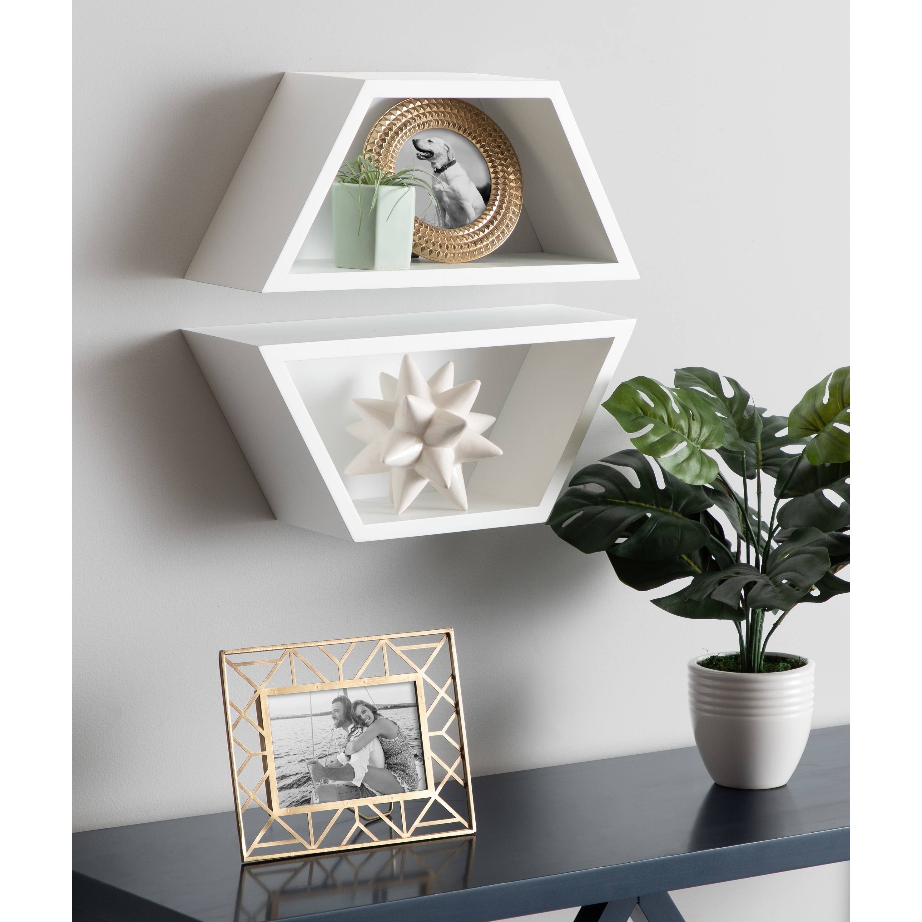 Black Wall Shelf Set of 2 D4392