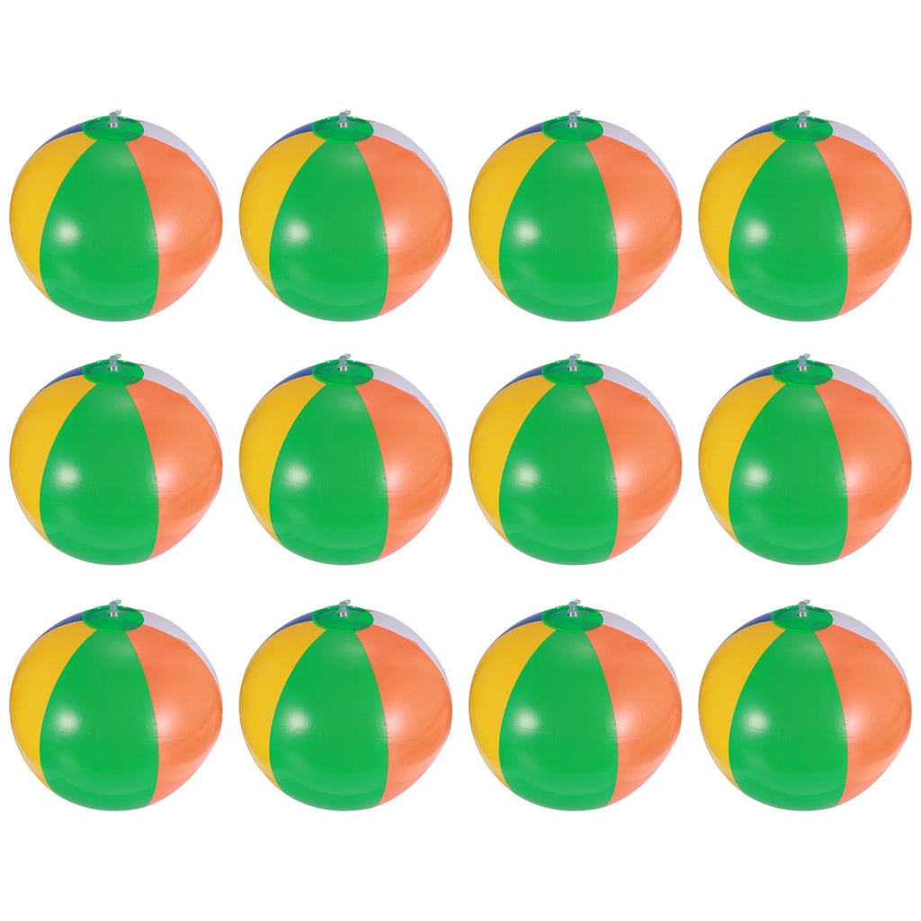 12 Pcs Inflatable Beach Balls Pool Toys Y44764