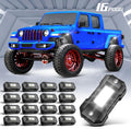 White 16 Pod Waterproof LED Rock Lights for Car Truck SUV Offroad Boat ATV UTV W83045