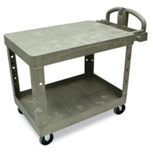 Beige 2-Shelf Utility Cart D961