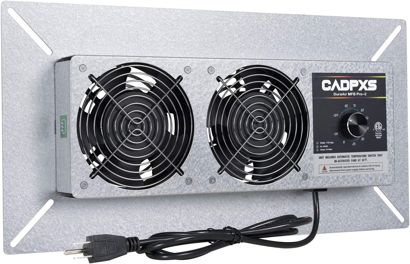 Crawlspace Ventilator Fan, Dual Fans, 220 CFM T726304