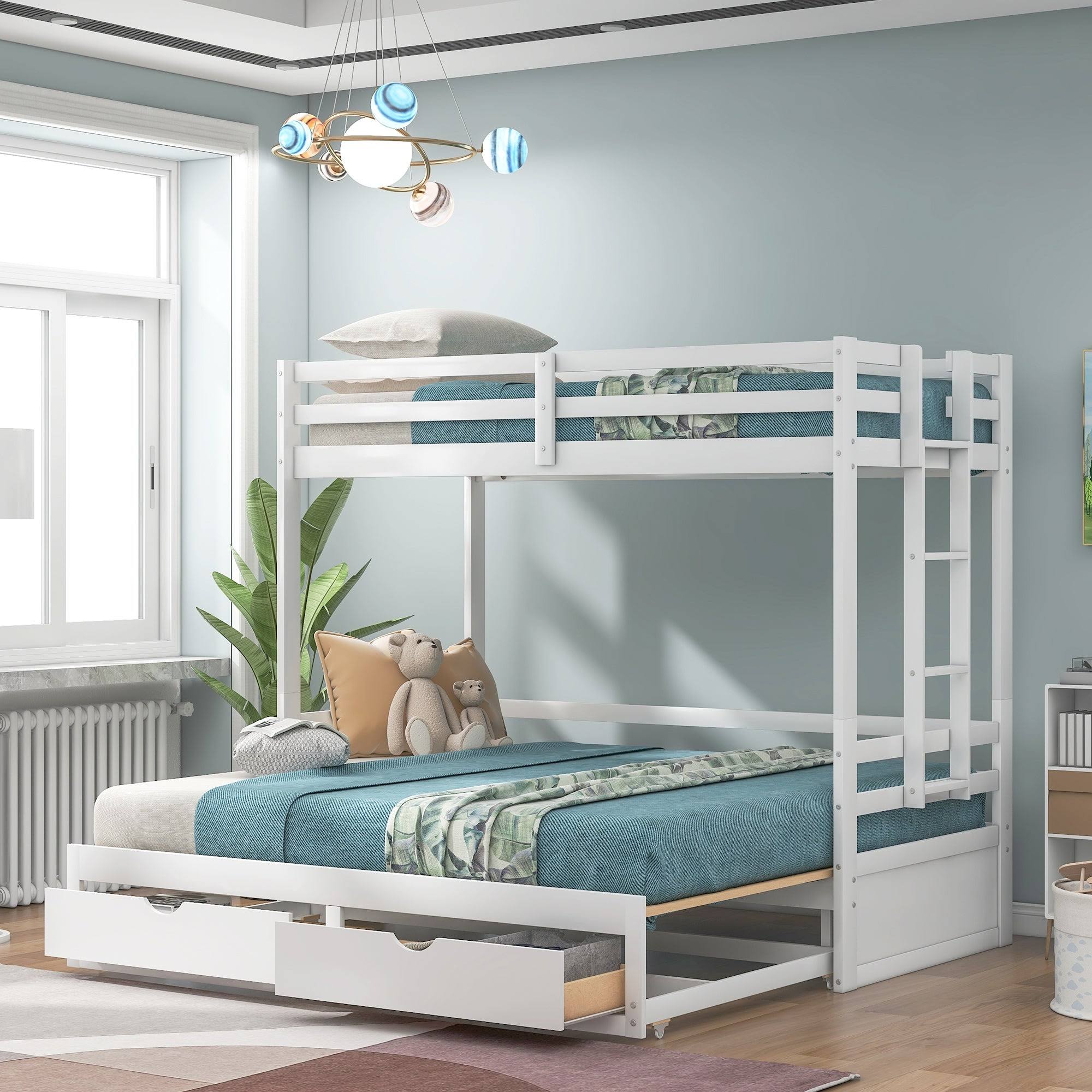 White Convertible Bunk Bed Z462854