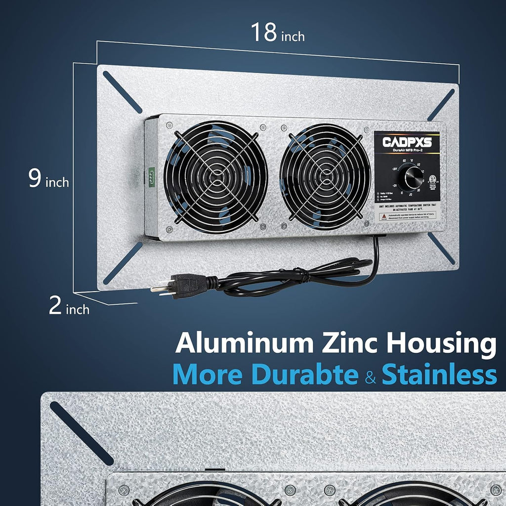 Crawlspace Ventilator Fan, Dual Fans, 220 CFM T726304