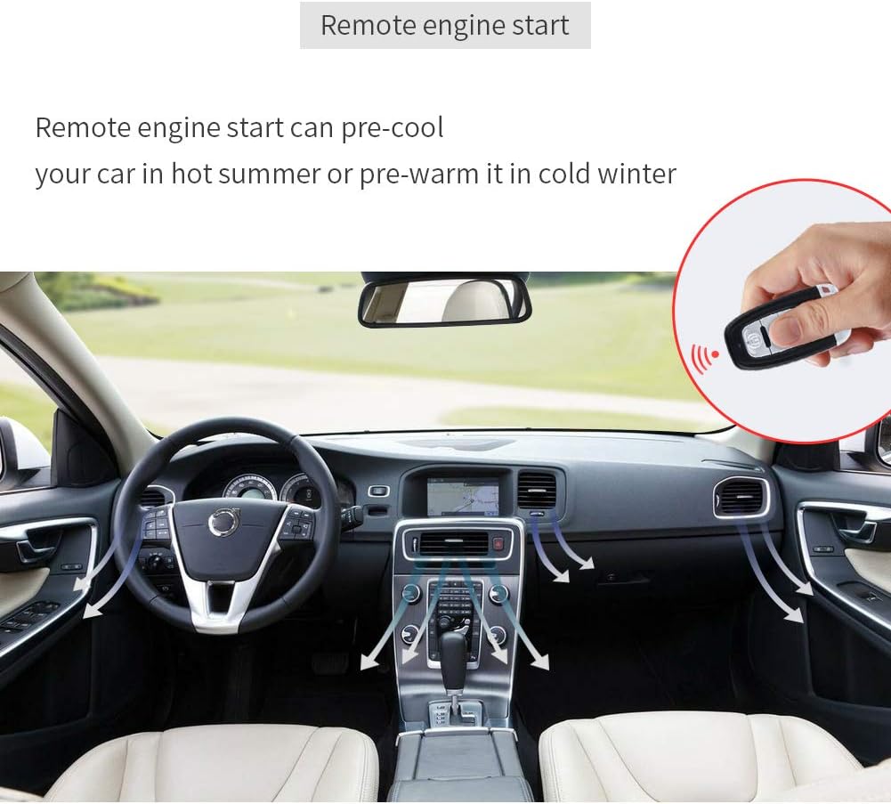 PKE Passive Keyless Entry Car Alarm System Remote Start Push Start Stop Button H36070