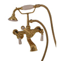 Polished Brass Tub Wall-Mounted Faucet with Hand Shower U886571