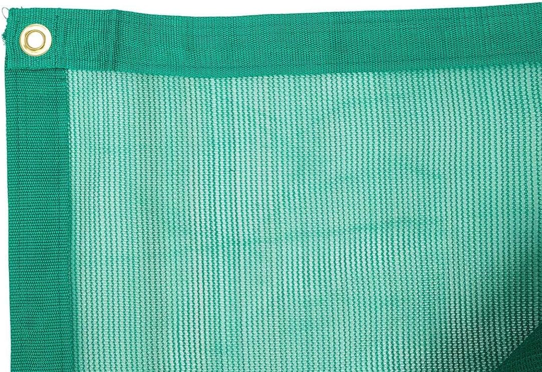 Green 10' x 22' Heavy Duty 6 Oz 70% Shade Mesh Tarps with Grommets Pack of 2 Z986
