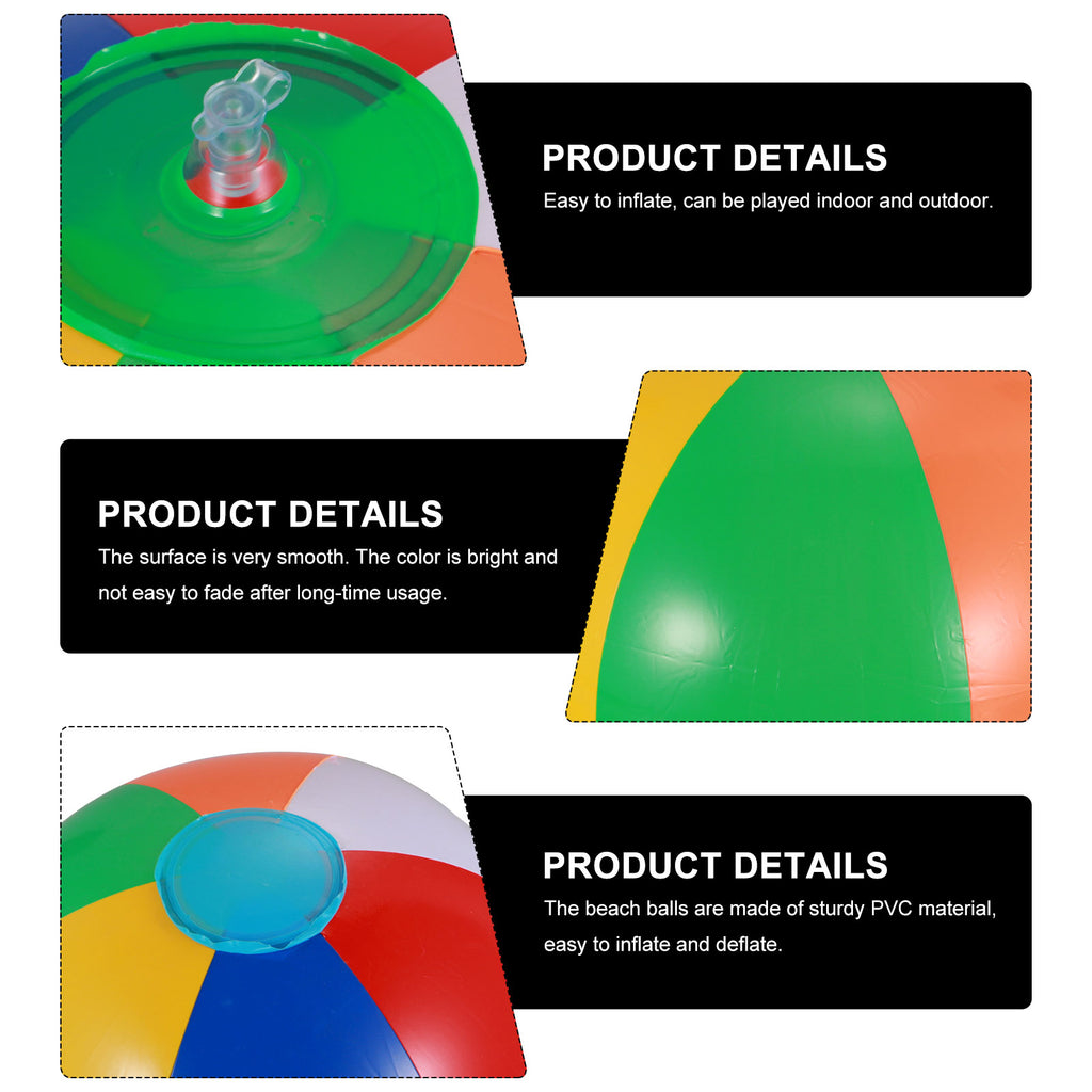 12 Pcs Inflatable Beach Balls Pool Toys Y44764