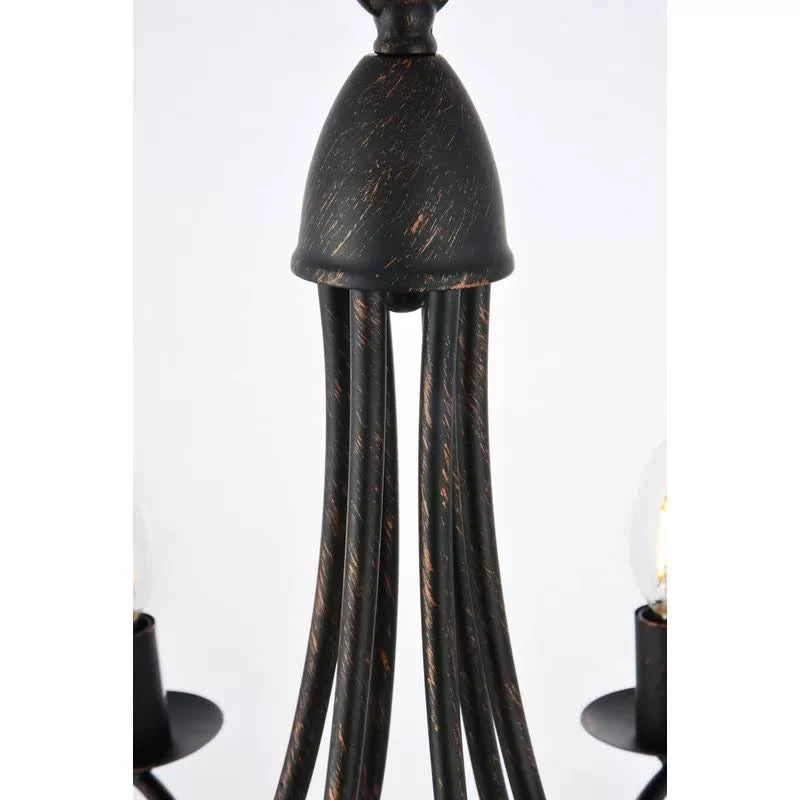 Polished Nickel 6-Light Candle-Style Chandelier U581269