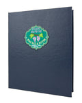 Cobalt Blue Ostrich Casebound Menu B9350
