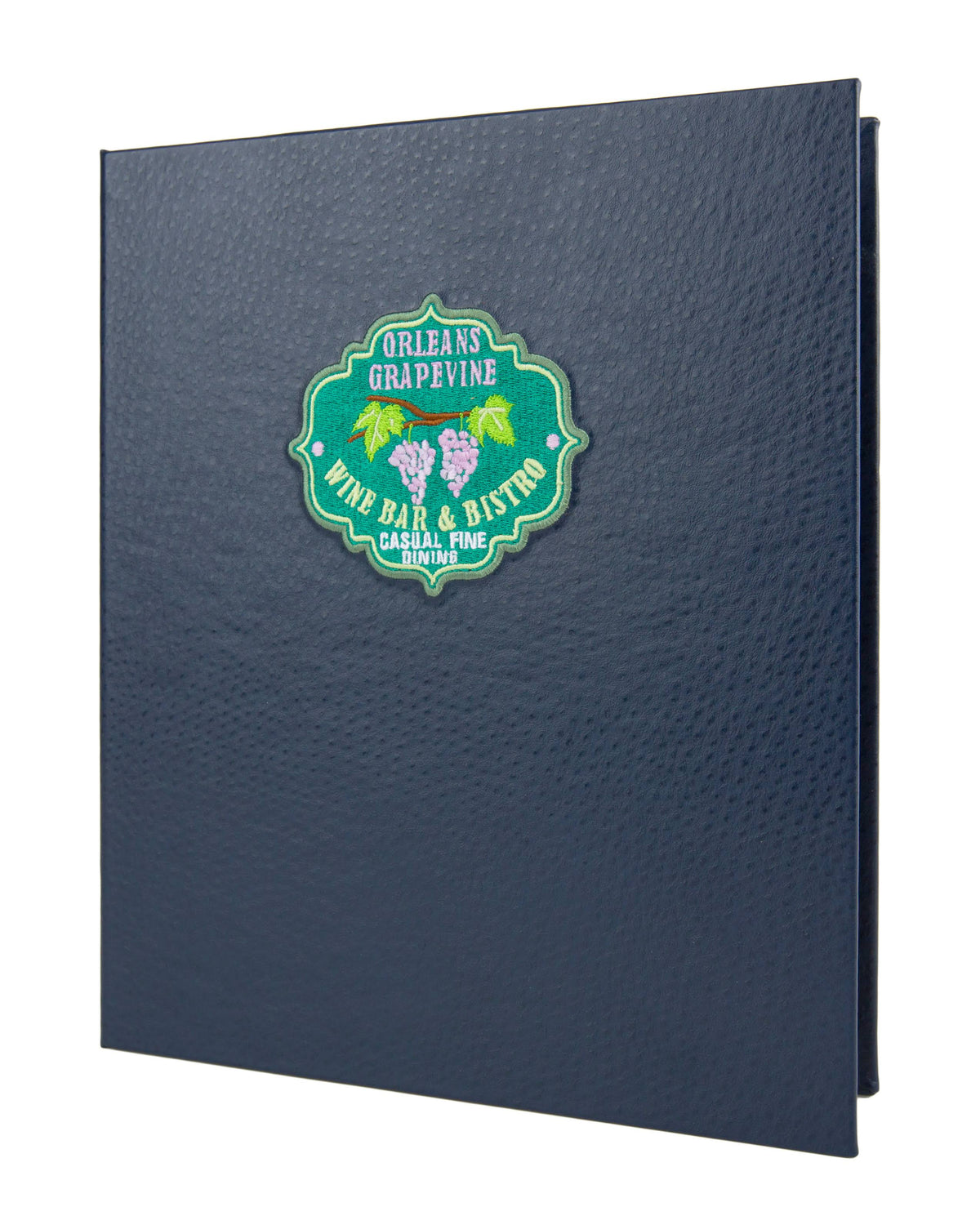 Cobalt Blue Ostrich Casebound Menu B9350