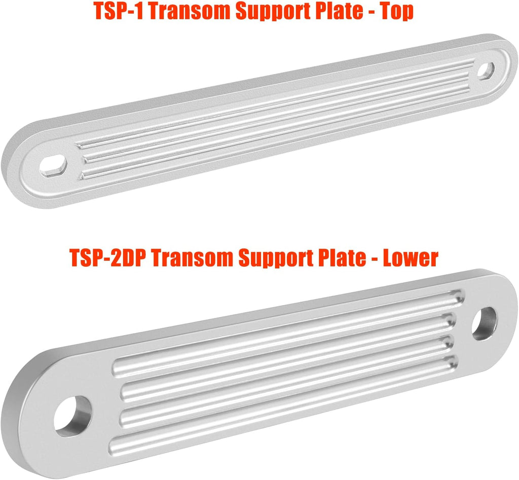 Transom Support Plate for Top Bolt Holes & Transom Support Plate Alt. for Lower Bolt Holes L36384