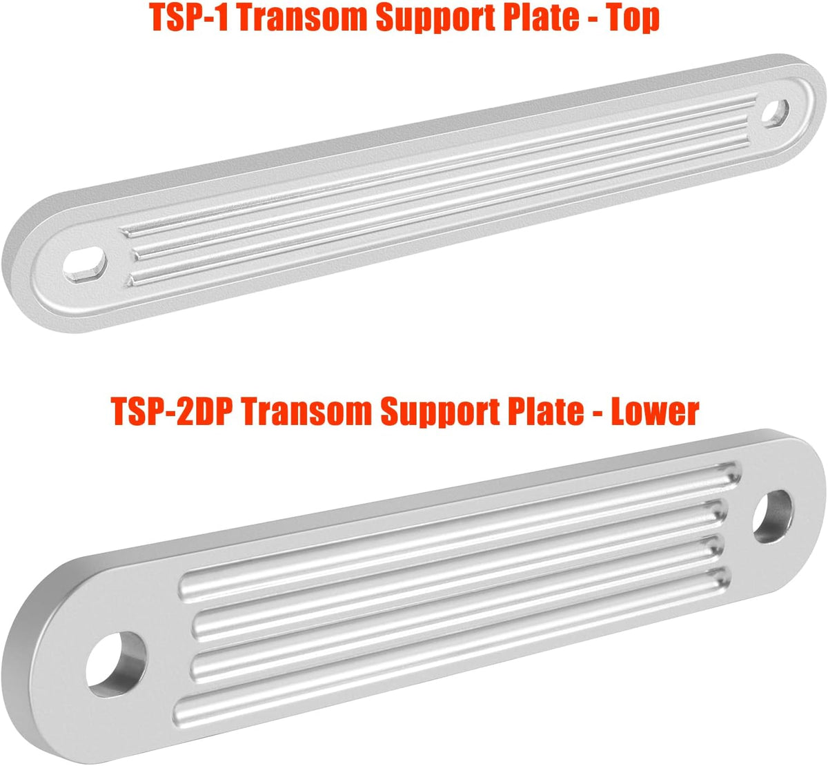 Transom Support Plate for Top Bolt Holes & Transom Support Plate Alt. for Lower Bolt Holes L36384