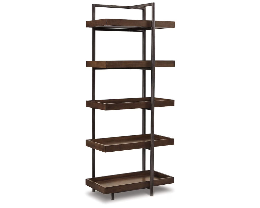 Industrial Entertainment Center Bookcase, Brown K3946