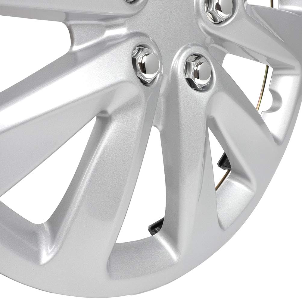 4PC Set 16 inch Silver Hubcap Wheel Cover Snap On Hubcap Y319