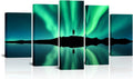 Green Aurora Borealis Canvas Wall Art Stretched and Framed G6174