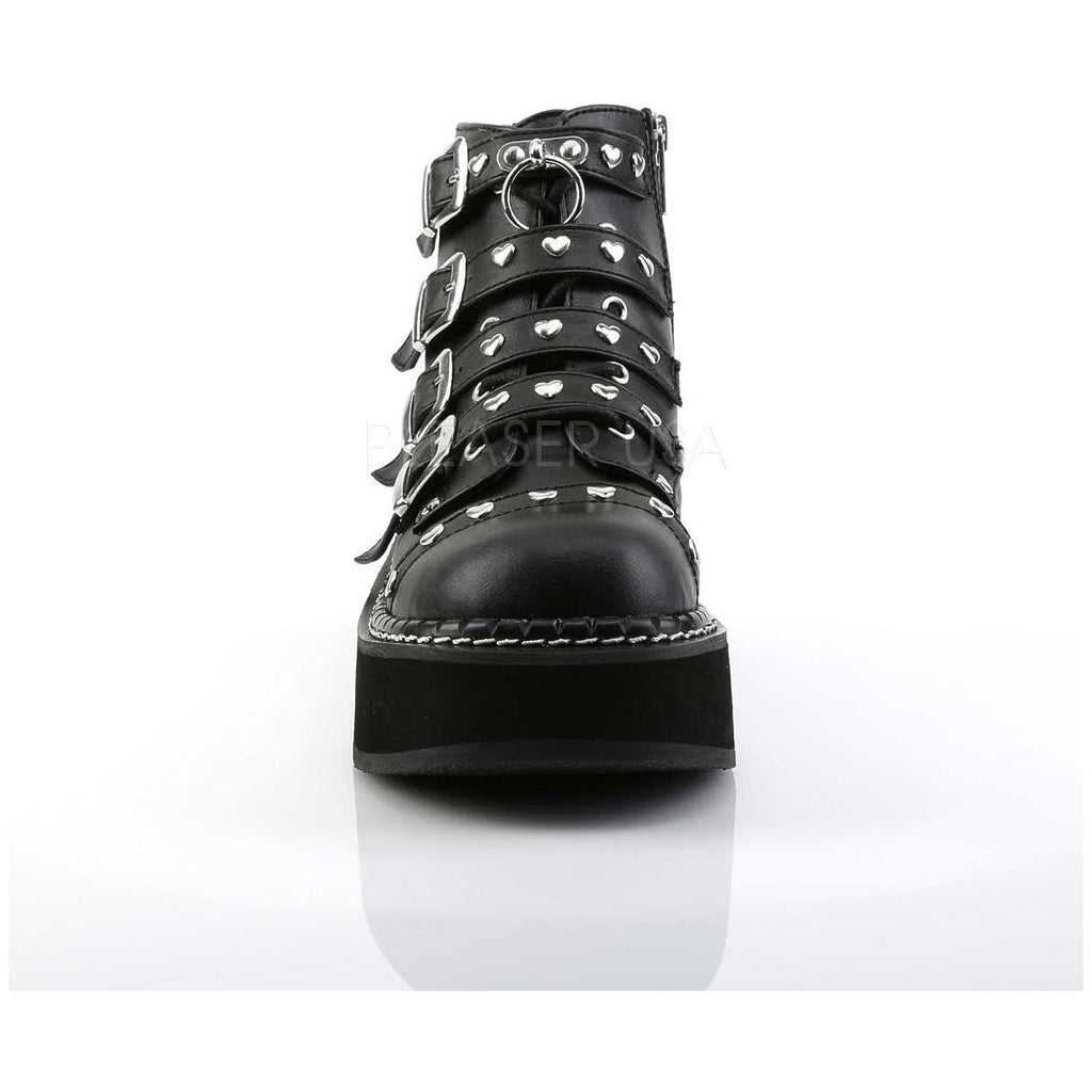 Black Vegan Leather Shoes Z843224