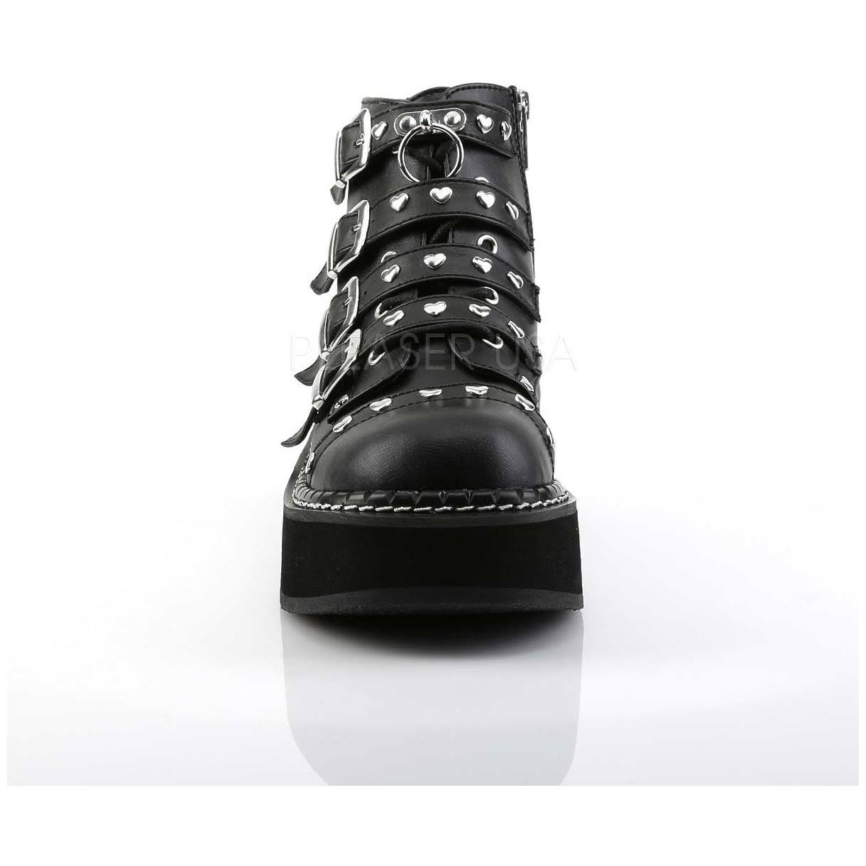 Black Vegan Leather Shoes Z843224