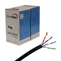 Cat5e 1000ft UTP Solid 24AWG Black Network Ethernet Bulk Wire L886317
