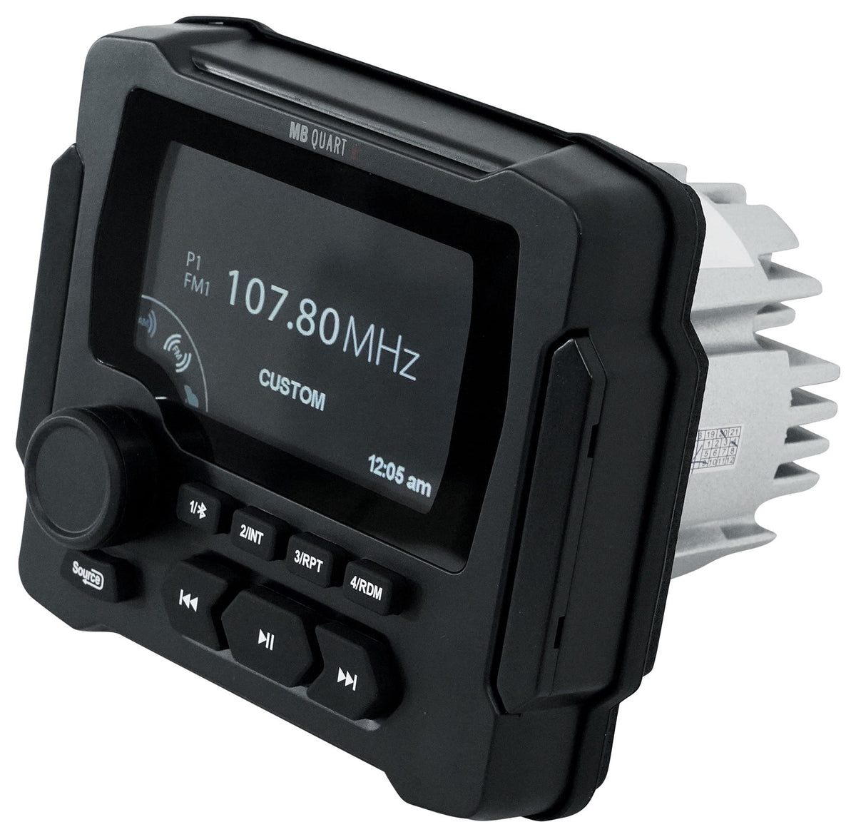 Marine Receiver with Bluetooth and 4 8" Black LED Speakers H95904