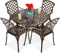 5-Piece Outdoor Cast Aluminum Dining Set with 4 Chairs A251
